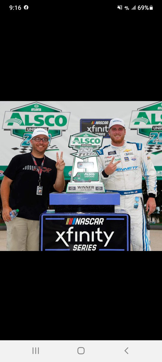 SpotterDerek's tweet photo. WHAT. A . DAY!! austin couldnt communicate with us, could only hear us but nobody panicked. Led most laps, fast car and won that damn thing!! @RCRracing @BennettFamilyCo  🏁 https://t.co/bng5s8kWqu