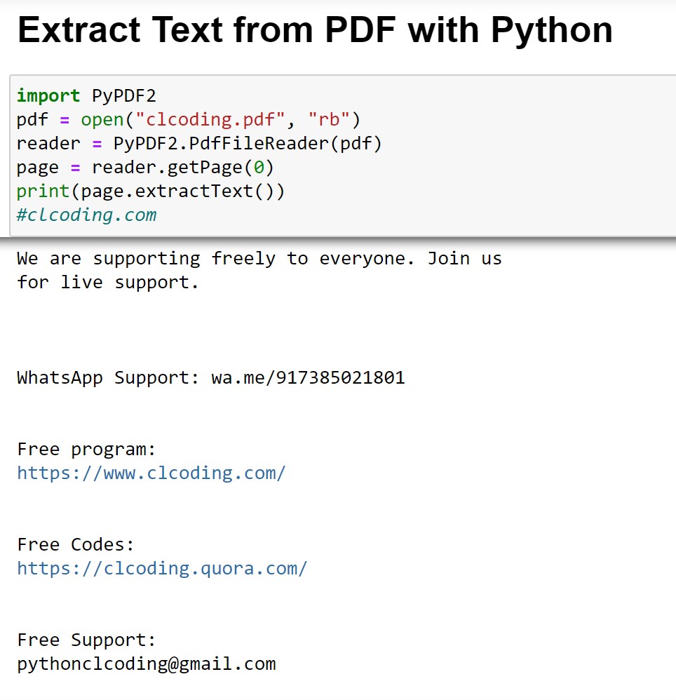 Extract Text from PDF with Python