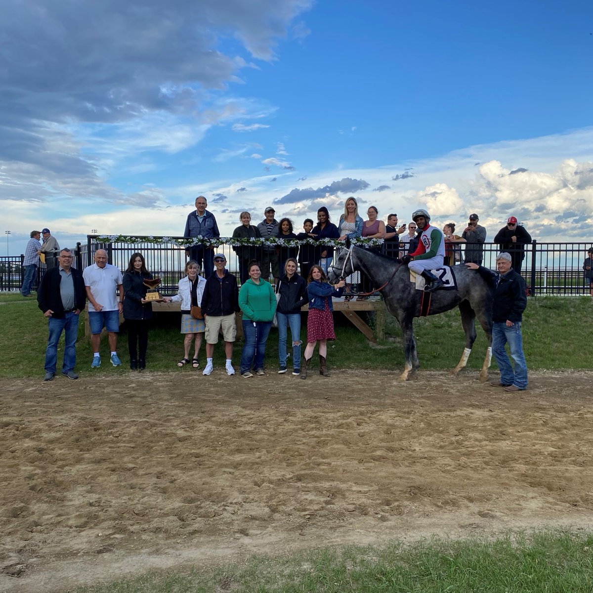 Congratulations to Market Analysis and Rico Walcott, who win the 59th running of the Spangled Jimmy Handicap! Market Analysis is owned by Rick Wiest, Clayton Wiest, Lana Wiest, and Gary Kropp, bred by W S Farish and trained by Robertino Diodoro. Congratulations!