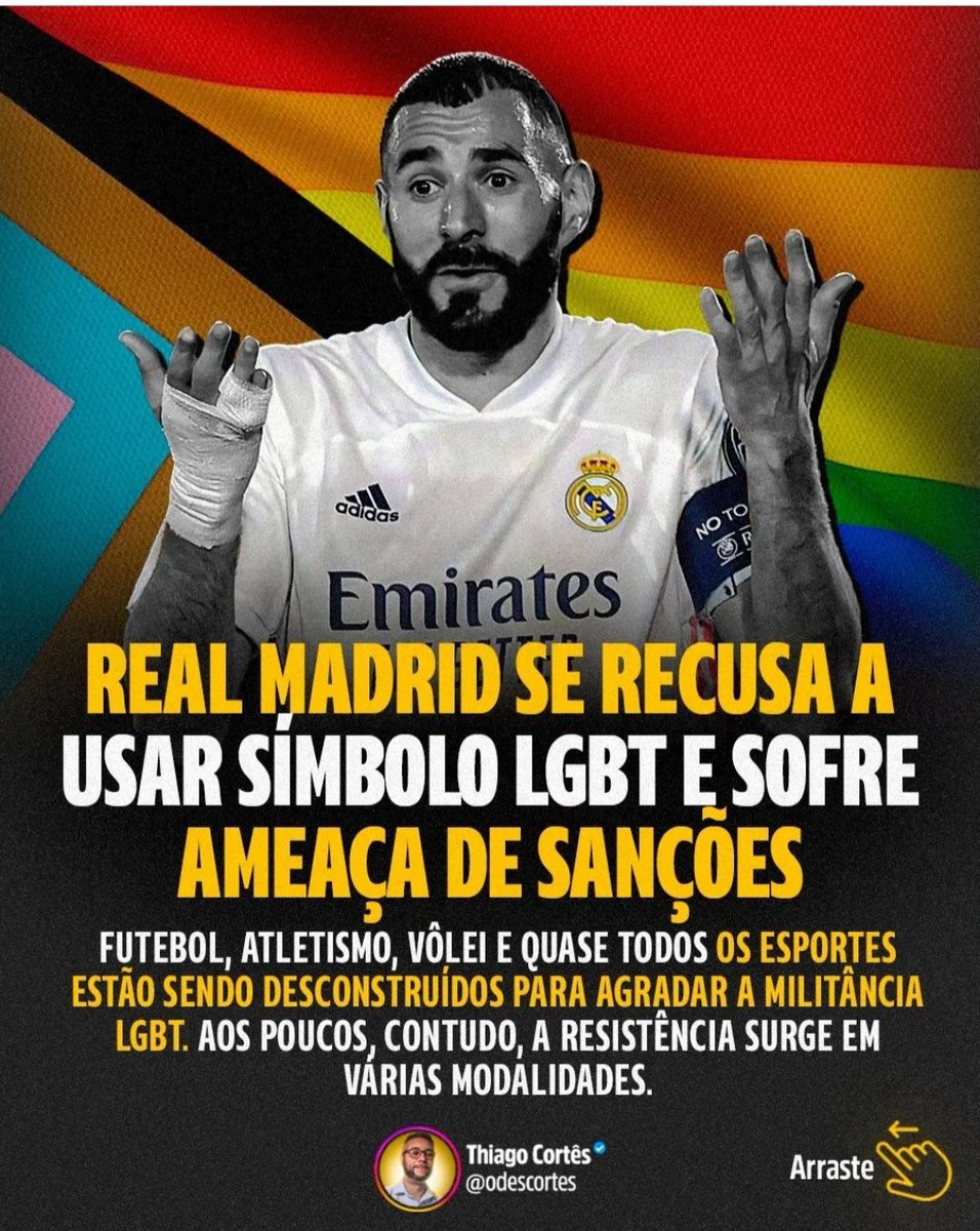 Real Madri se recusa a cumprir agenda LGBT da UEFA