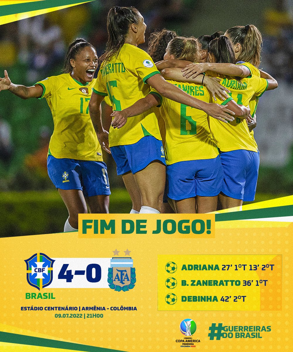 Seleção Feminina de Futebol on X: Hoje tem #GuerreirasDoBrasil em