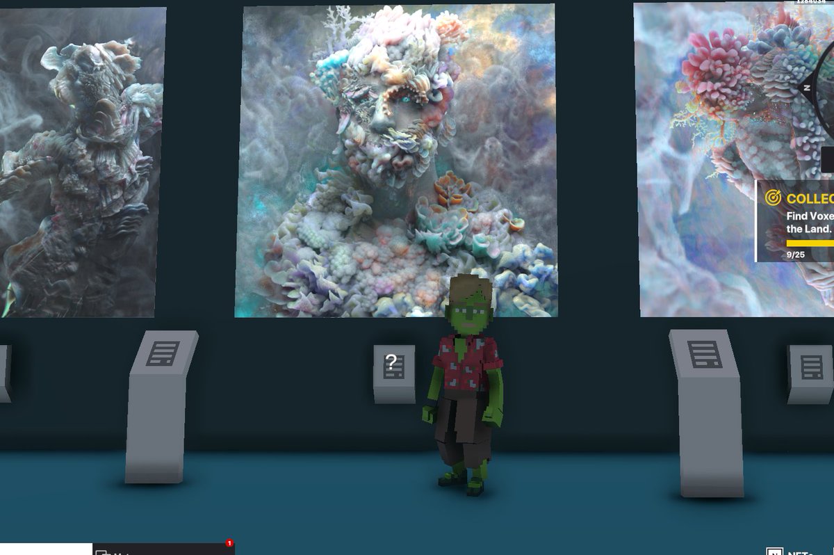 DaBigPig2's tweet photo. @TheSandboxGame @MOCDA_ I just participated in the #TheSandbox weekly contest for a chance to win 200 mSAND! Here is my favorite piece from the ‘Impossible Worlds’ exhibition, check out my screenshot below!
👇 https://t.co/8DX2CZzHyZ