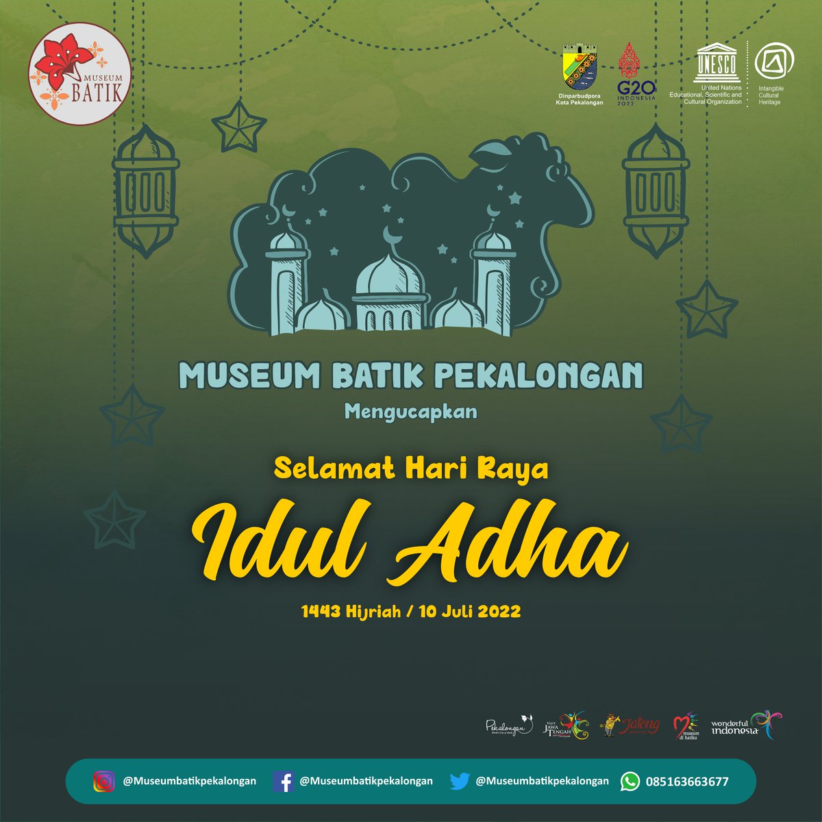 Selamat Hari Raya Idul Adha 2022

Info Layanan Museum
Minggu, 10 Juli 2022 Tutup
Buka kembali pada tanggal
11 Juli 2022