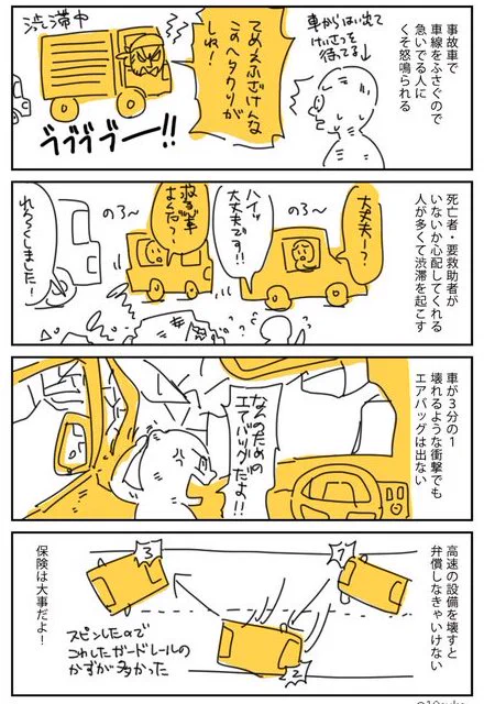 #フォロワーの9割が体験したことなさそうなこと 
高速道路で事故に巻き込まれ車半壊し罵声を浴びた 