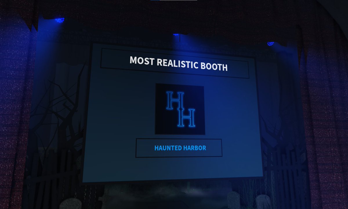 HauntedHRBLX's tweet photo. We won the most realistic booth at @RblxScreams! Thank you to everyone who voted for us, event news is coming soon!
#RobloxDev #Roblox #Halloween #indiedev #indiegame #Screamcon https://t.co/6fYNF10AL9