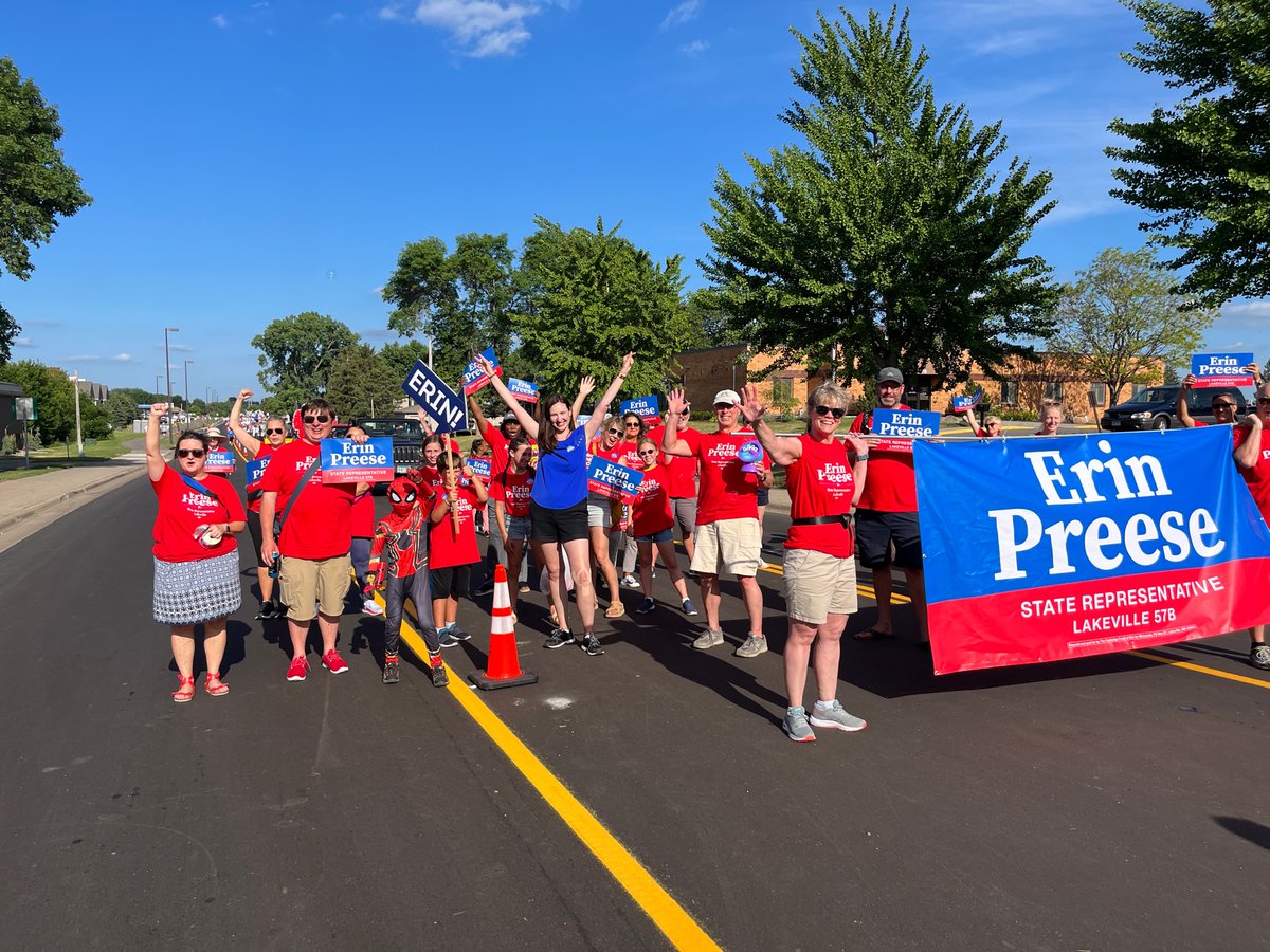Advocate for safe communities, Teacher, and Mom. We need Erin Preese in the MN House! Thrilled to walk with @e_preese at #Pan-o-prog in @CityOfLakeville #erin4mn #peoplenotpolitics