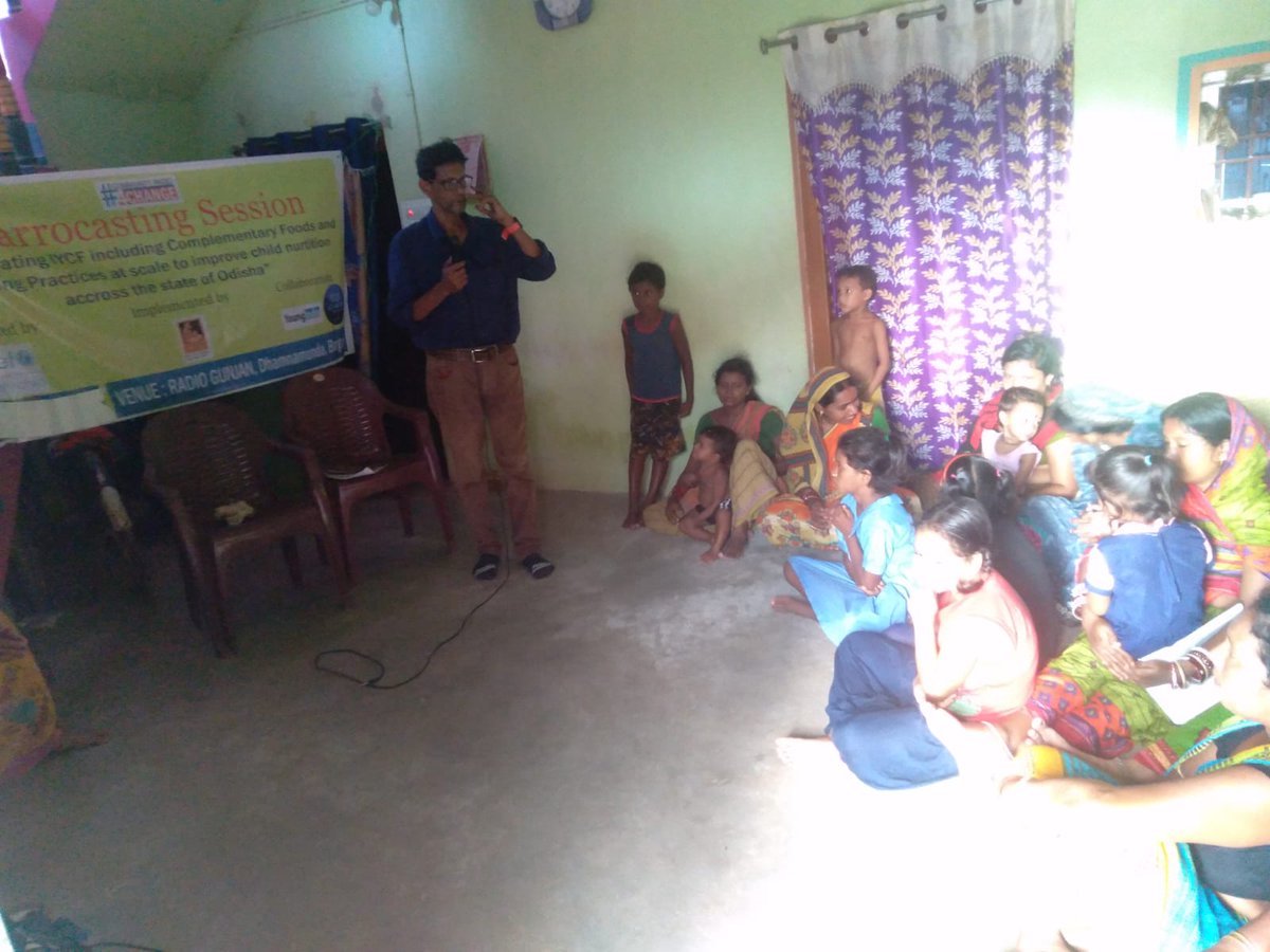 radiogunjan's tweet photo. #radiogunjan  organised a Narrow casting session At-saiyan on Accelerating IYCF including complementary foods and feeding practices and supporting community mobilization to improve child nutrition in Odisha #CINI #UNICEF India #YoungIndia  #communityradio https://t.co/VzpJNRDkNv