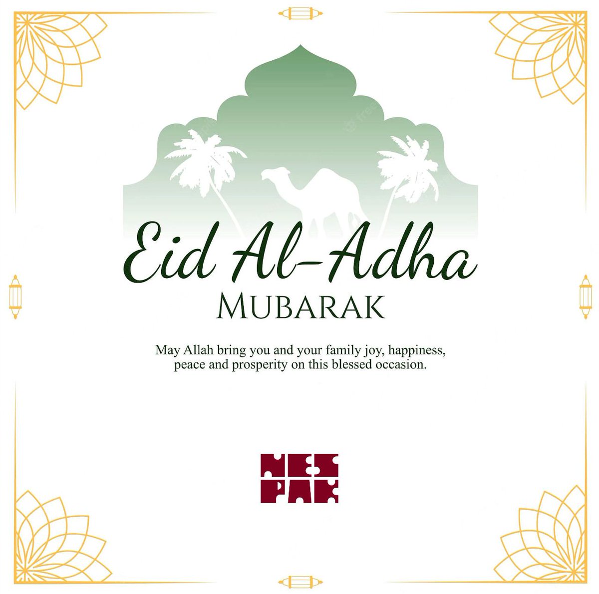 Wishing you a blessed Eid Ul Adha with Happiness and Health! Eid Mubarak!