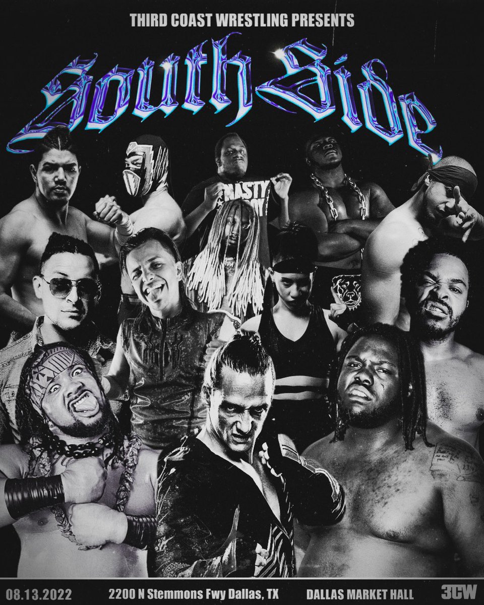 3CW__'s tweet photo. We are about a month away from 3CW Debut show “South Side” August 13th at Dallas Market Hall.
Grab your tickets! 5 GA tickets:
https://t.co/JZllRP6wqk https://t.co/SblavRAPLG