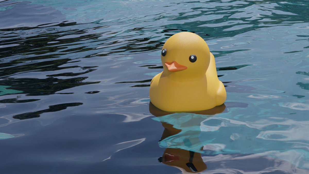 ku_look's tweet photo. お風呂のアヒル𓅯 ⸒
 #blender
 #3dcg https://t.co/LnP1xTPgY3