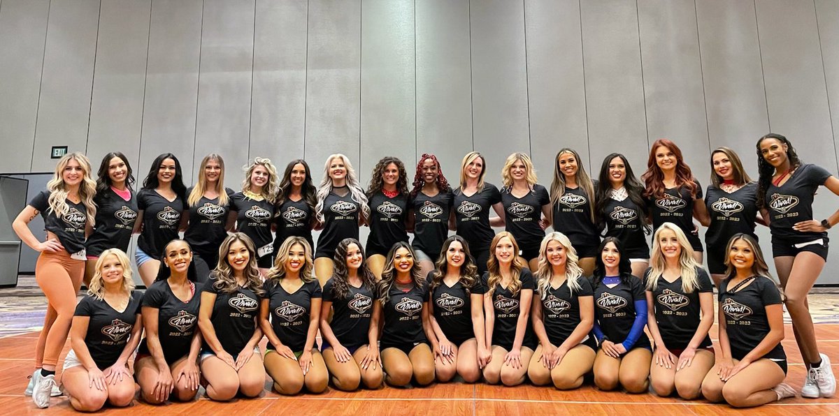 GoldenKnights's tweet photo. These girls just danced their way into The Fortress!!! 💃🏰

Congratulations to our new VEGAS VIVAS! ✨ #VegasBorn https://t.co/NcZfL00JB7