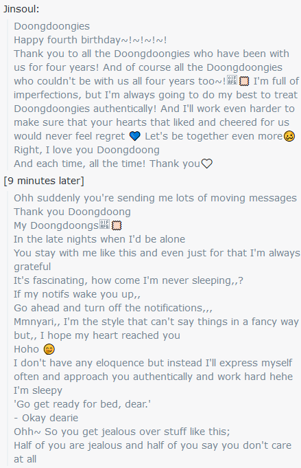 litell_johnn's tweet photo. Chat highlights: Jinsoul's letter in the chat for #Happy_Orbit_Day #0710_HBD_Orbit (220710)
Text links:
https://t.co/sKvUgM0QlL https://t.co/xT4yQ1lv0V