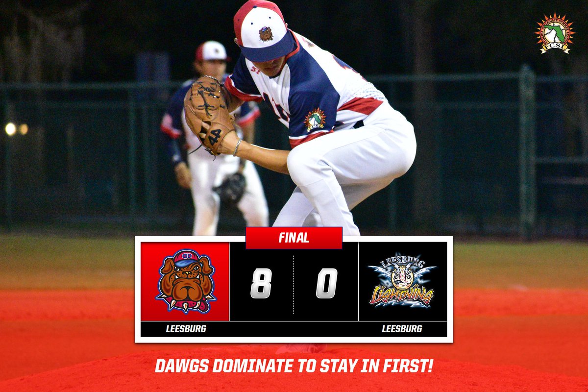 FINAL from Leesburg:

With first place on the line, the <a href="/FCSLDawgs/">Winter Park Diamond Dawgs</a> shut out the Lightning behind a complete game shutout from <a href="/RollinsBaseball/">Rollins Baseball</a>'s Jaxon Mills!