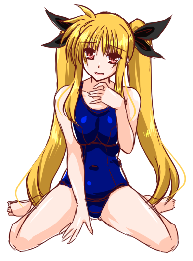 フェイトちゃんスク水落書き～
JCくらい…? 