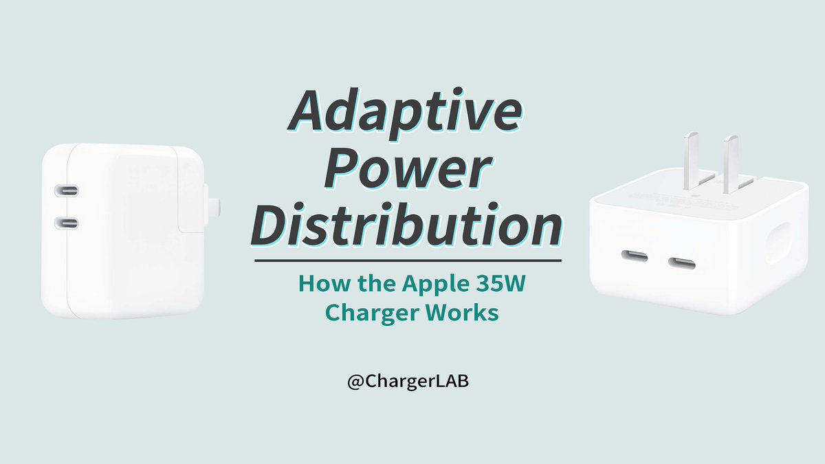 chargerlab's tweet image. Adaptive Power Distribution | How the #Apple 35W Charger Works @Apple 

🔗youtu.be/DkKhINccZ2M

#AppleCharger #Apple35W #MacBookAir2022