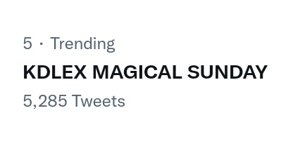 scribersquill's tweet photo. Trending at FIFTH SPOT! 

Reply "top three next" TEN Times with our tags. 

KDLEX MAGICAL SUNDAY | #KDLex https://t.co/ESwJyNSK2R