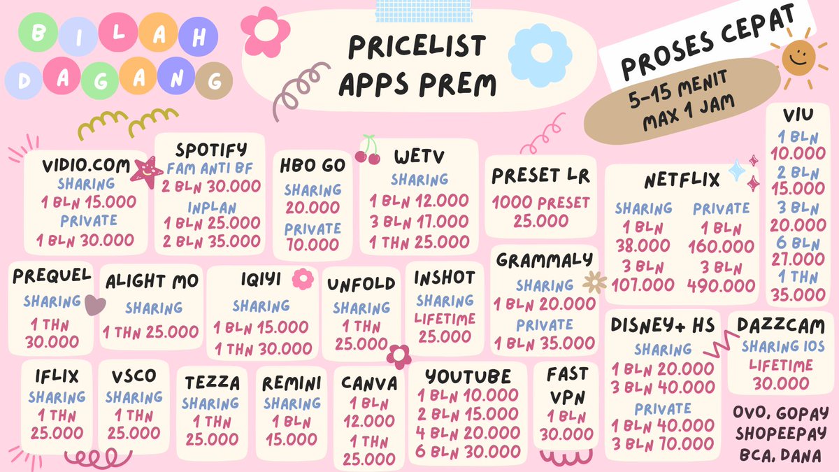 haii bilah jual apps prem &amp; top up games

bilah juga punya web topup otomatis! kunjungi tokosayu.com yuk 86 diamond ml cuma 19.500! dan ada games lain juga

wts wtb yang jual diamond dm ml ff starlight netflix spotify canva hbo go viu

wa bilah wa.me/6285157577083