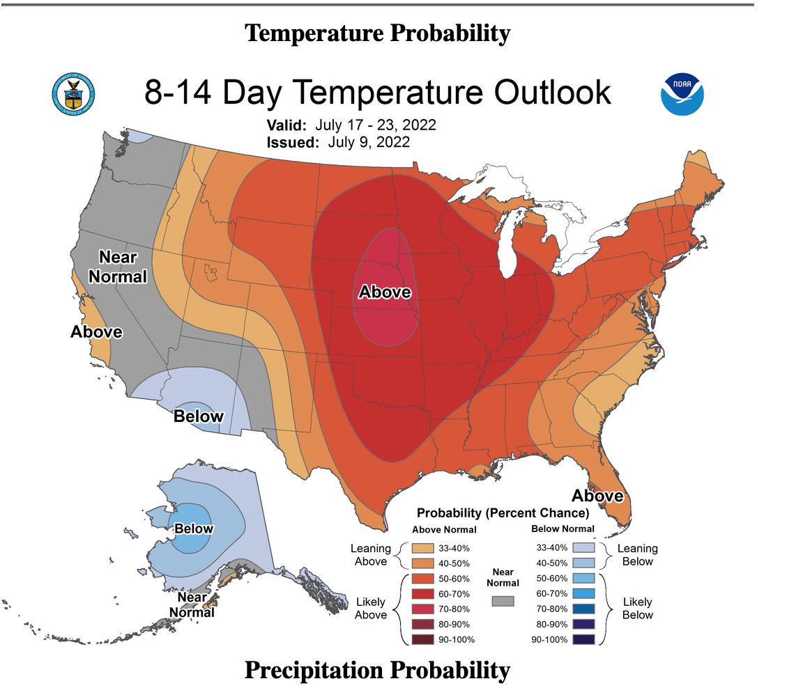 Its going to get damn hot soon. Center of the nation heat dome and strong ridge. Lasts for a while? Still uncertain.