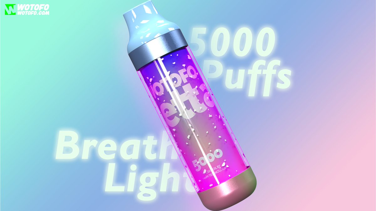 wotofoofficial's tweet photo. #zetta5000 LED Vape Pen is coming!π₯π₯π₯
Colorful Breath light will shines you in party π€ͺπ€ͺ
check more in https://t.co/TUag4uOmgr
#wotofo #wotofozetta #wotofoofficial #zetta5000 #vapeled #ledvaping #colorful https://t.co/4iMSStodCM
