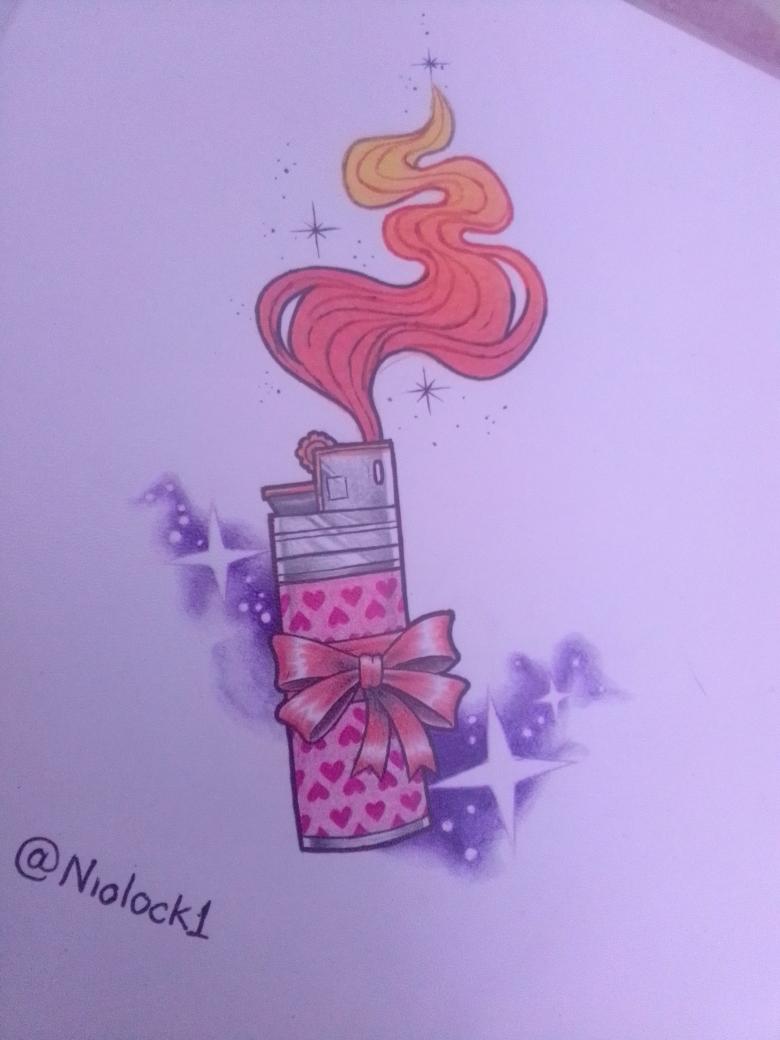 Niolock1's tweet photo. Dibujito de hoy...
#tattoo #lighter https://t.co/zNXUgGkpXM