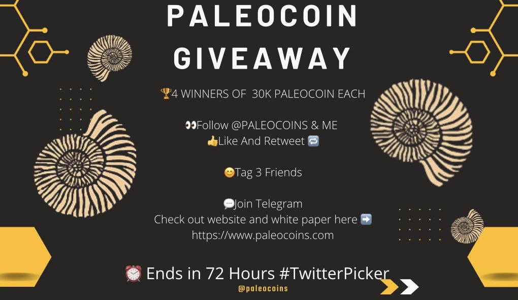 XummerDrop's tweet photo. 🎁#PALEOCOIN #GIVEAWAY🎁
4 WINNERS OF 30k #PALEOCOIN EACH
🐚Follow @PALEOCOINS & Me
🐚Like And Retweet
🐚Tag 3 Friends
🐚Join Telegram : https://t.co/BFayM5A71g
⏰Ends 72h #TwitterPicker
#XRPL #Giveaway #XRPCommunity https://t.co/qJ55LmrwdH