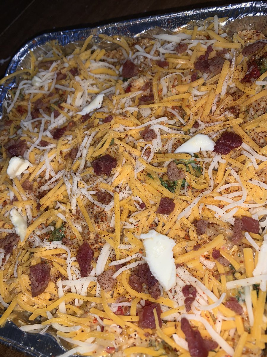 only_ONE98's tweet photo. Okay but I outdid myself yet again yโall! Chicken bacon broccoli and rice casserole ๐ค๐ฟ๐คค absolutely FIRE ๐ฅ #chefjohnson #cooking https://t.co/51ojaA3XAG