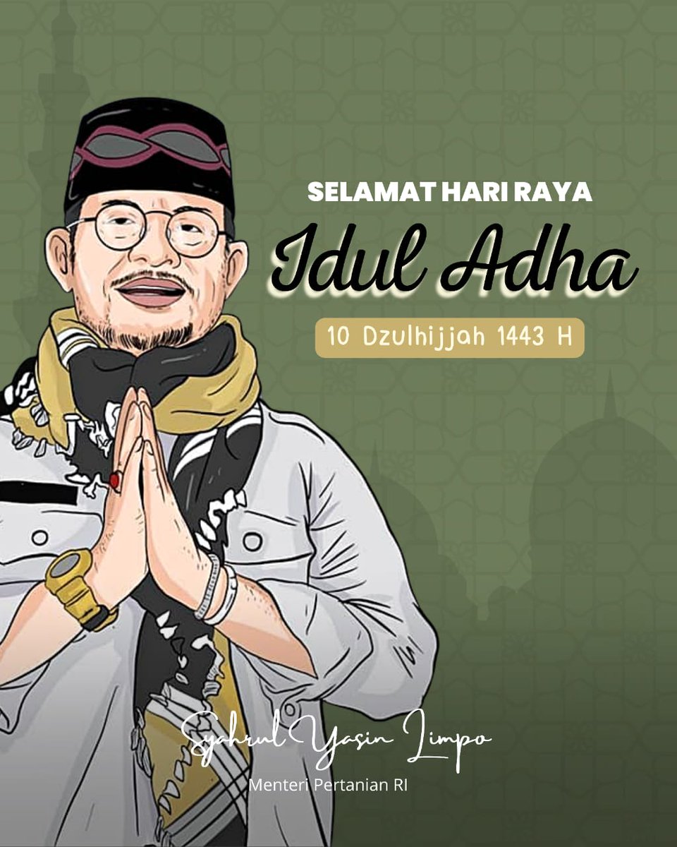 Syahrul_YL's tweet photo. Keridaan Nabi Ibrahim yang mengurbankan putranya Ismail demi Allah senantiasa menjadi teladan bagi kita. Semoga Allah memberikan rahmat-Nya di hari yang penuh kebahagiaan ini.

Selamat Hari Raya Idhul Adha 1443 H. https://t.co/uzi9E8uNXV