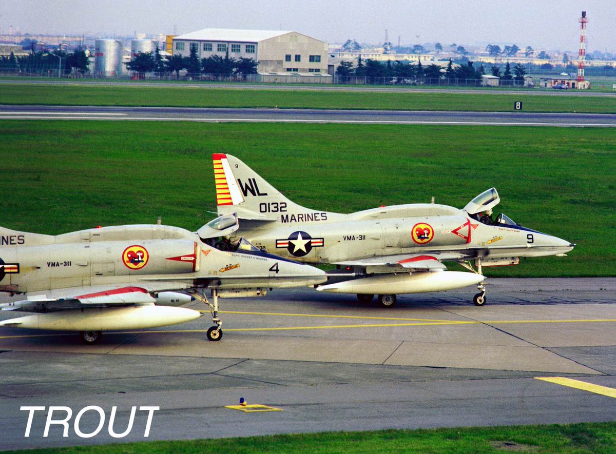 #A4Skyhawk   #横田基地
A-4E  WL  VMA-311   1974年5月横田基地