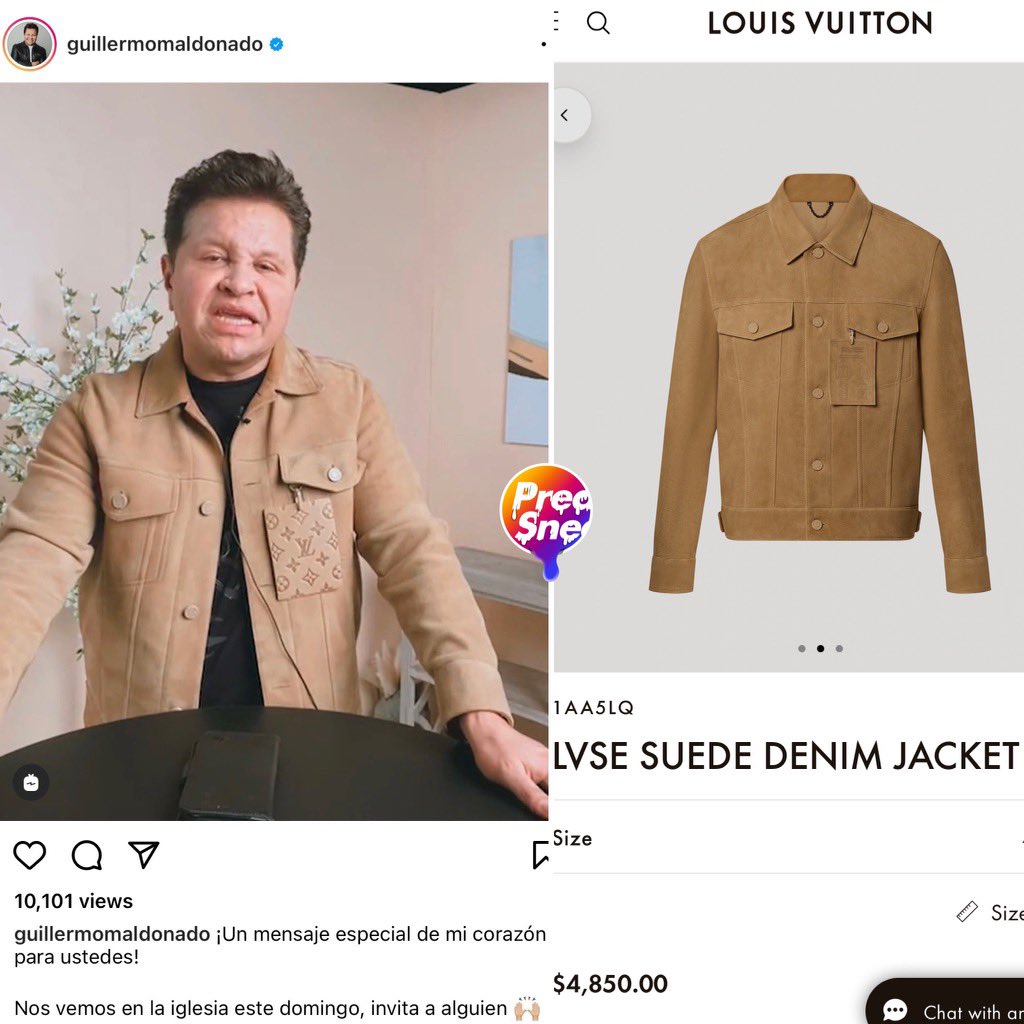 Louis Vuitton Suede Denim Jacket
