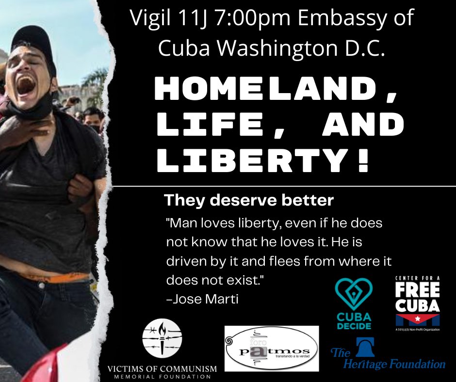 eriksuarezn's tweet photo. Next event will be at the Embassy of Cuba in Washington DC this July 11th at 7:00pm.
@Heritage @cubacenter @VoCommunism @CUBADECIDE
#WashingtonDC #FreedomIsComing #SriLankaProtests #CubanProtest https://t.co/FhcykXH3r6