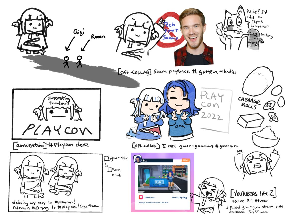 Gura stream doodles tonight!

#gawrt 