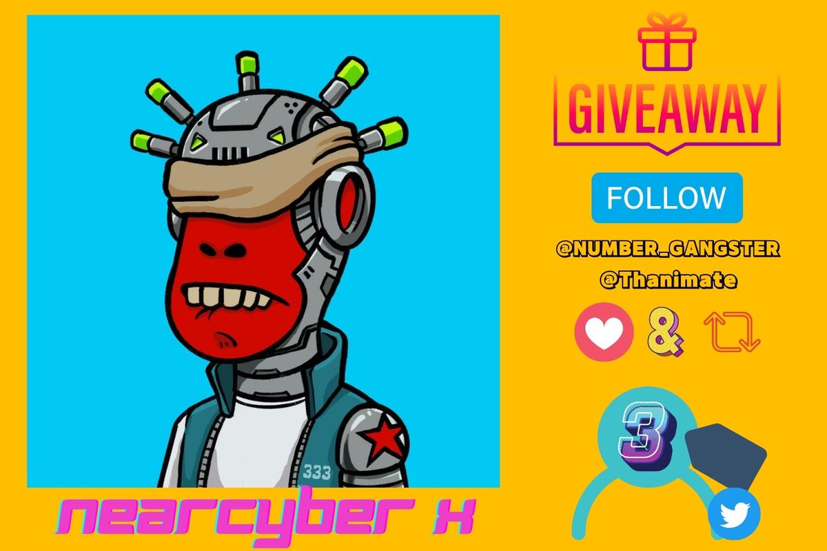 Giving Away  NEARCyberX 006  1 CARD
💠Follow 
<a href="/NUMBER_GANGSTER/">NUMBERS GANGSTER 🔴</a>
&amp; 
<a href="/Thanimate/">Co-Co Alone</a> 
💠Like &amp; RT 
💠TAG 3 gangster friends
Ends in 48 hrs . . 12/07/2022
<a href="/ParasHQ/">Paras 🟩🟧</a>
#NFTTHAILAND #NEARProtocol #NEARnft #NEARverse