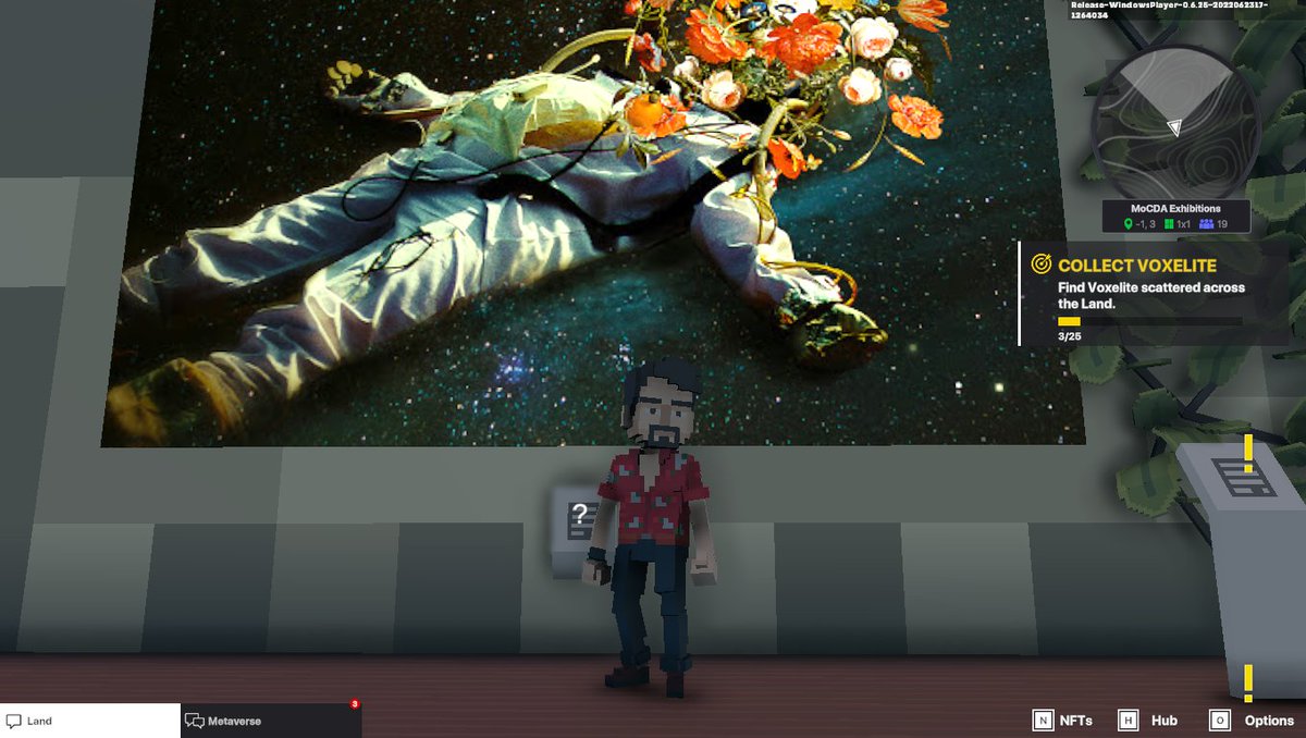 popwicklover61's tweet photo. @TheSandboxGame @MOCDA_ I just participated in the #TheSandbox weekly contest for a chance to win 200 mSAND! Here is my favorite piece from the ‘Impossible Worlds’ exhibition, check out my screenshot below!
👇 https://t.co/NYUReCAcVJ