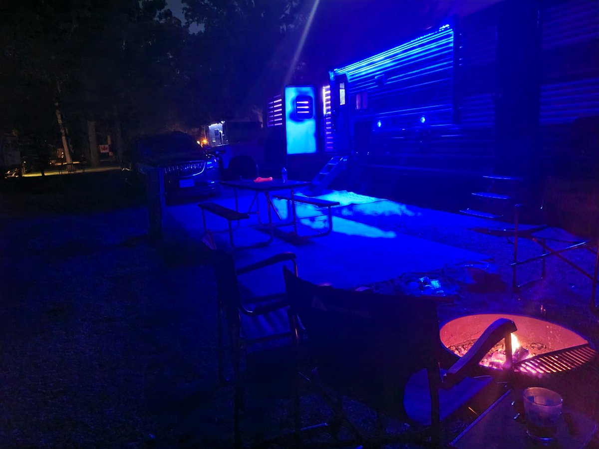 Almost bedtime. A few bugs with the new trailer but otherwise a great first day.