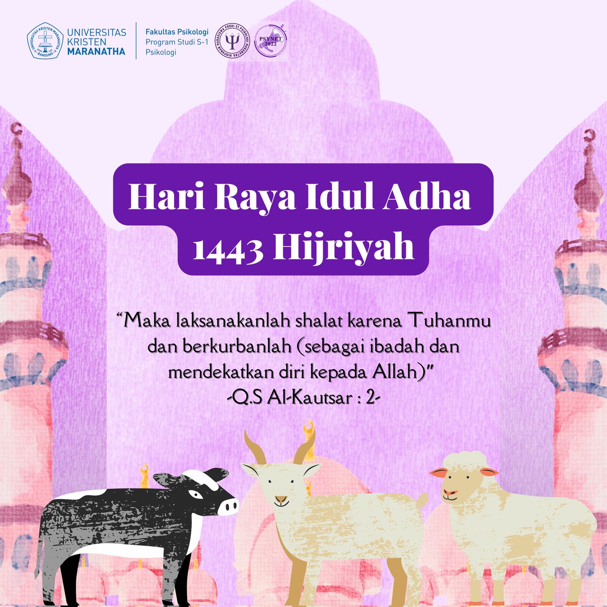 himapsimcu's tweet photo. Hidup adalah timbal balik, apa yang kamu berikan akan kembali, apa yang kamu tanam akan tumbuh, dan apa yang kamu kurbankan akan berbuah pahala.

Selamat Hari Raya Idul Adha 1443 Hijriyah!🌻
Pengorbanan mengajarkan keikhlasan yang menghantarkan diri pada kerendahan hati✨ https://t.co/zJivnfYShO