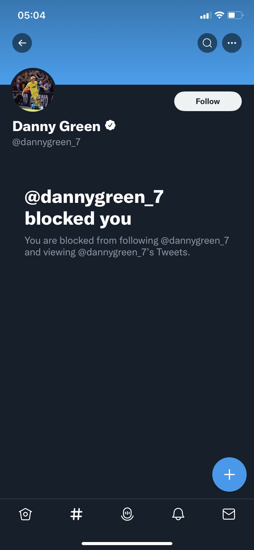 Just saw the Mouse my friend say happy birthday to Danny Green and remembered he blocked me for some reason 
