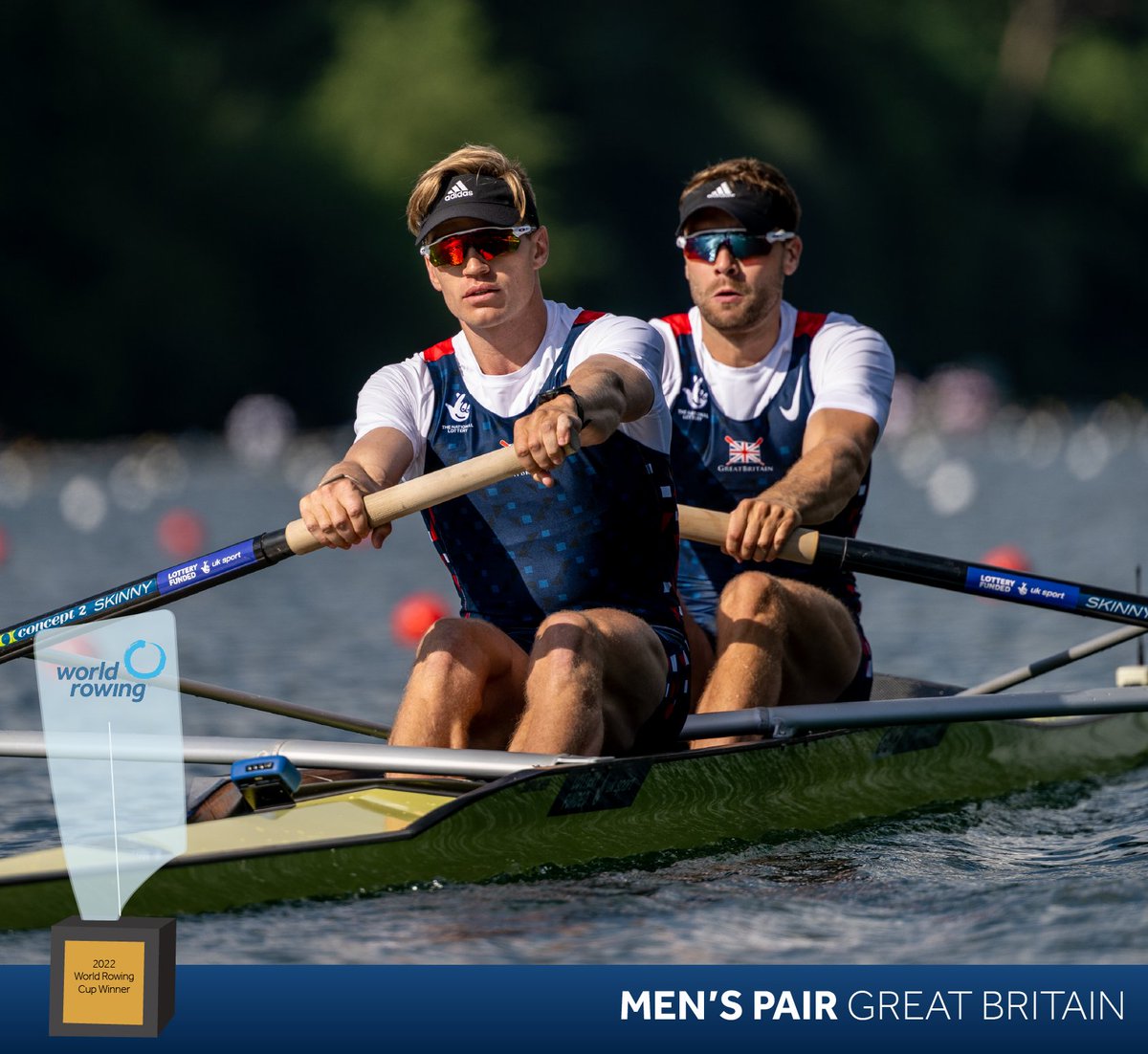 🏆 Great Britain 🇬🇧 are the Overall World Rowing Cup Winners in the Men’s Pair! #WRCLucerne