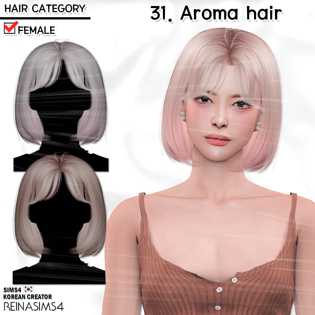 Casper_S4's tweet photo. [심즈4 여심헤어] Reina_TS4_31_Aroma hair  
TSR DOWNLOAD
https://t.co/ui5bvNLWQ8 https://t.co/Won1l5wrae