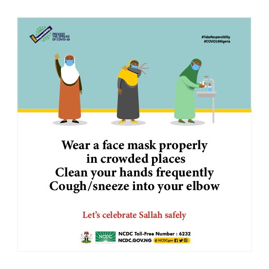 Do not let down your guard.

It’s important to remain healthy &amp; stay safe when celebrating with friends &amp; family. 

#COVID19 has continued to threaten lives &amp; livelihoods and we must take all necessary precautions to ensure our safety &amp; that of our nation.

#TakeResponsibility