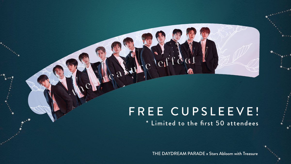 daydr3amparade's tweet photo. Heading to #StarsAbloomWithTreasure? US TOO! Come and celebrate #Treasure2ndAnniversary with us at the event! 

We're giving away our Cupsleeve for the FIRST 50 ATTENDEES! We'll also be setting up a small booth, so come and say hi! https://t.co/r9eOTz7Edu