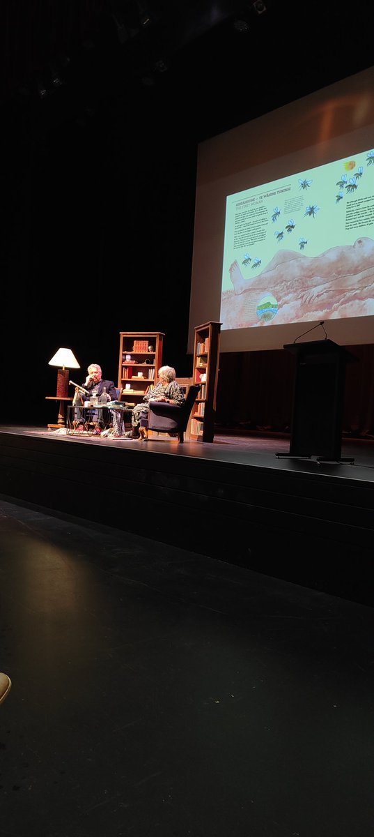 Chaired by the fabulous Jane Forrest, author-illustrator Gavin Bishop journeyed us through the striking illustrations that feature in some of his most popular books, including his latest, Atua.