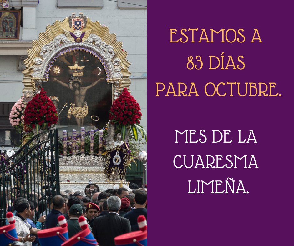 EduardoLi_B's tweet photo. Estamos a 83 días del mes morado.
Hoy Señor quiero pedirte por todos mis Hermanos Nazarenos que están delicados de salud, coloca tus manos benditas sobre ellos y sánalos.
#OctubreLlegaYa
#SoyTrece
#HSMN https://t.co/W3SkYYyrim