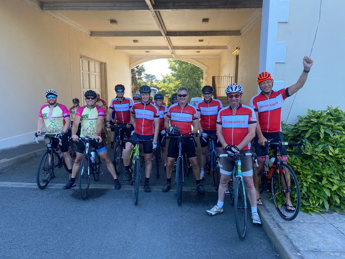 CHSW's tweet photo. Shout out to our Ride for Precious Lives sponsors @EdwardsVacuum Not only sponsoring but also bringing a great team of riders including a tandem!!!
Final day - letโs go ๐ดโโ๏ธ๐๐
#chswride https://t.co/Hu0csglwYl