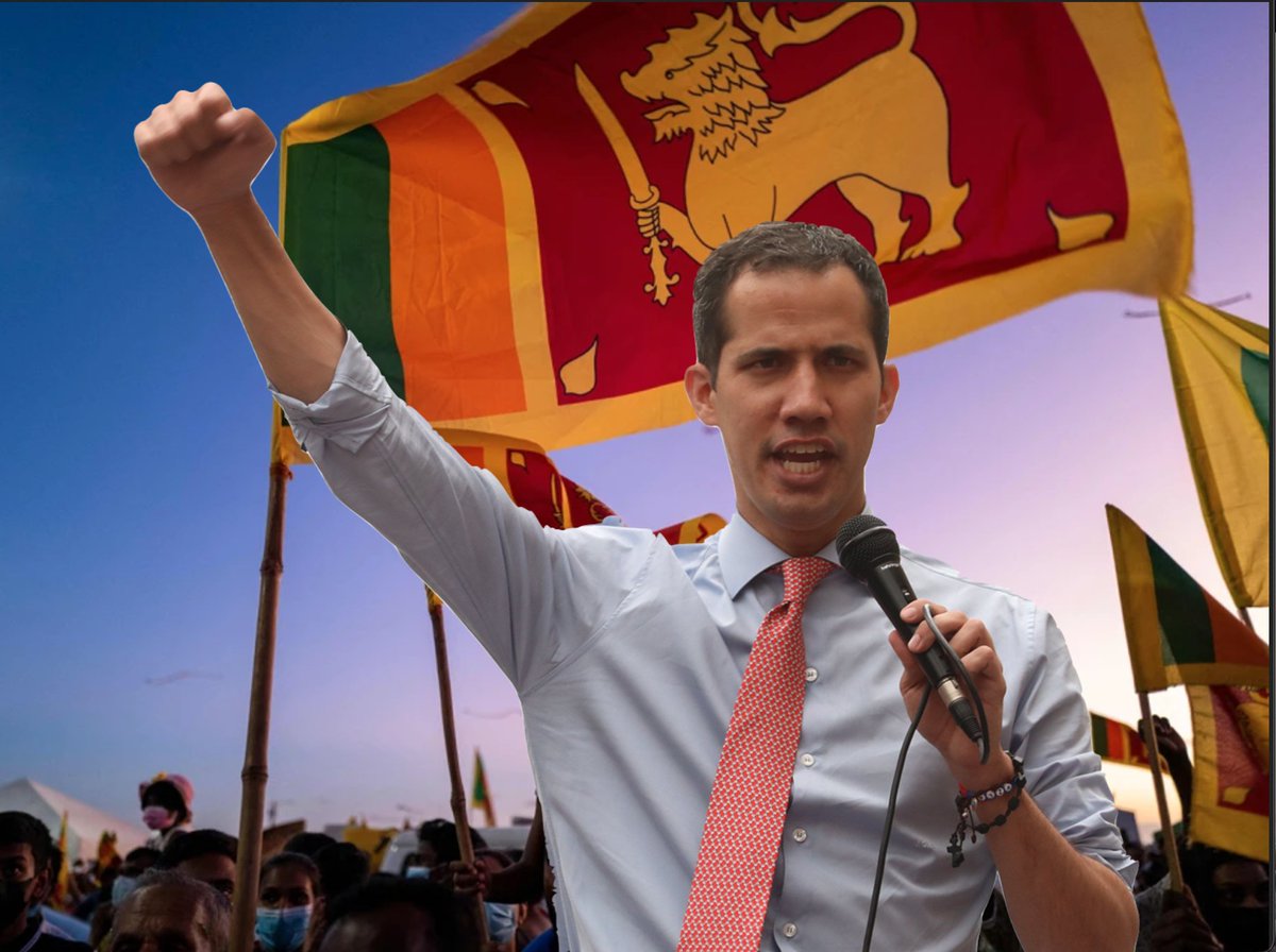 BREAKING: Sources confirm Juan Guaidó is offering to become the new Interim President of Sri Lanka.