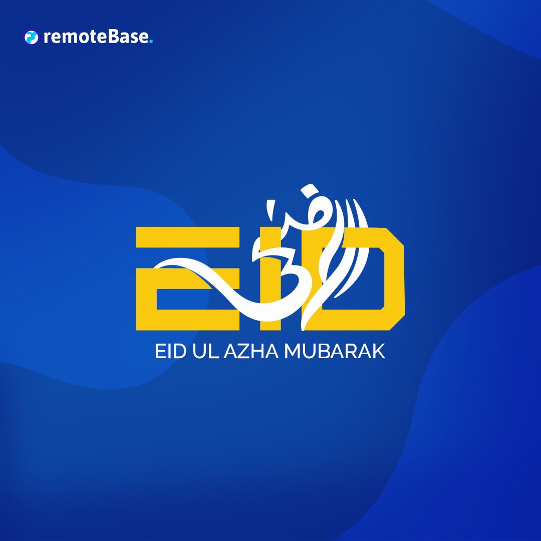 RemotebaseHQ's tweet photo. From Remotebase family to yours, Happy Eid to all those celebrating Eid Al-Adha all over the world! 💫💫
We wish you peace, joy, warmth and lots of happiness! Happy Holidays.
#Remotebase #eid #eidholidays #greetings
#remoteworld #tech #remotejobs
#EidMubarak #HappyEid https://t.co/1kSPqKhtW7