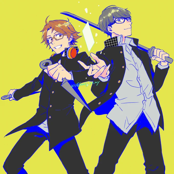 ペルソナ4、14周年おめでと～～!!!大好きなゲーム!!!!
初めて描いたP4絵を今の絵柄でリメイクしてみた(色をガッツリ塗る元気はなかった…また今度…) 