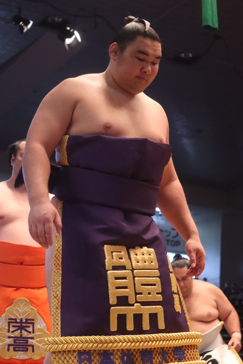 初日の様子＞ 新十両の土俵入り 欧勝馬、千代栄、豪ノ山 #sumo #相撲