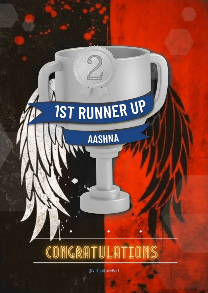 VirtualLovePar1's tweet photo. Congratulations Aashna on becoming the "1st Runner Up" of VA 3.0.
You had the most incredible and roller coaster like journey with lots of ups and downs. Yet you dominated the last 2 weeks with some exceptional performances🔥

Thanks for joining VA 3.0 @aesthetic_aash ❤️ https://t.co/zHeo6V71f4