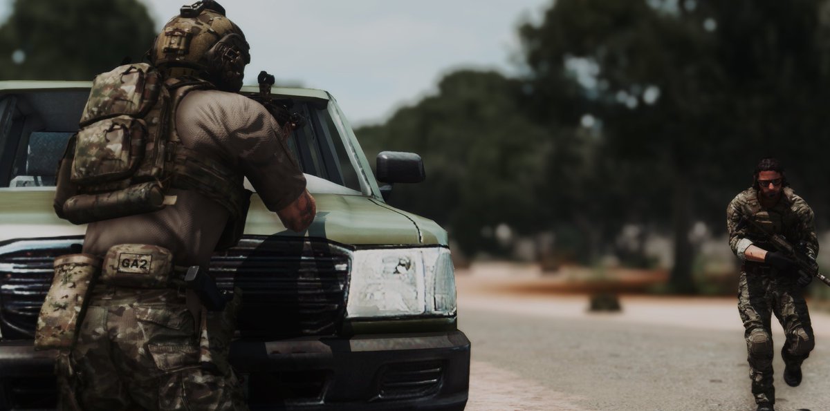 TF_114's tweet photo. Advisors from the Asymmetric Studies Group were tasked to support Argentinian Federal Police in a raid which resulted in arresting a high-level smuggler along the Argentine-Chile border. #Arma3 https://t.co/q1YZQuwhUJ