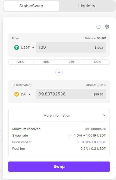 NearFi_Wallet's tweet photo. ๐ฅ STABLECOIN SWAP FUNCTION ON #NEARFI WALLET
๐Swap various stablecoins with low slippage
๐The first stablecoin swap with open liquidity pool on @NEARProtocol allowing users to freely add other stablecoins
๐Liquidity providers can receive substantial profit
#nStable #NEAR https://t.co/IeWOKjPPFQ